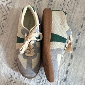 Stylish Green and Gray Sneakers